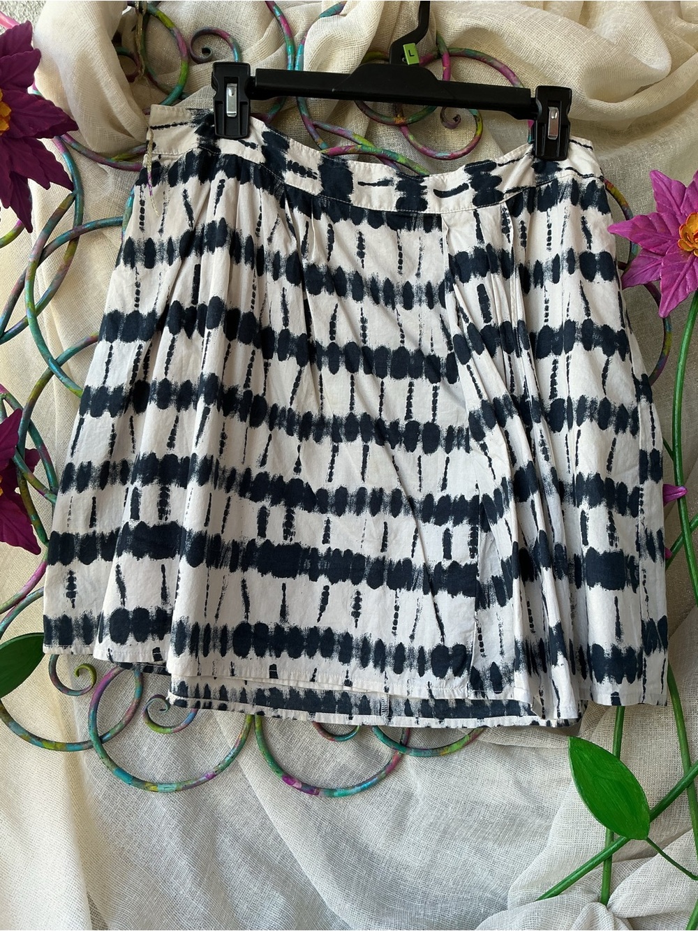 Converse Black & White Tie-Dye Circle Skater Skirt